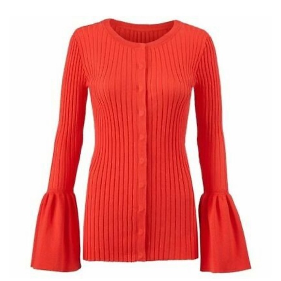 NWT Cabi Women’s Red Trumpet Cardigan Size Small - Picture 4 of 9
